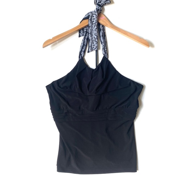 White House Black Market Black halter top, Size M - Picture 1 of 10